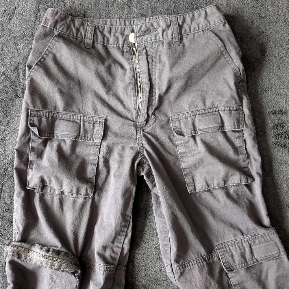 Black Cargo Pants Y2K Streetwear Utility Model Off Duty Cotton Techwear Grunge S image 8
